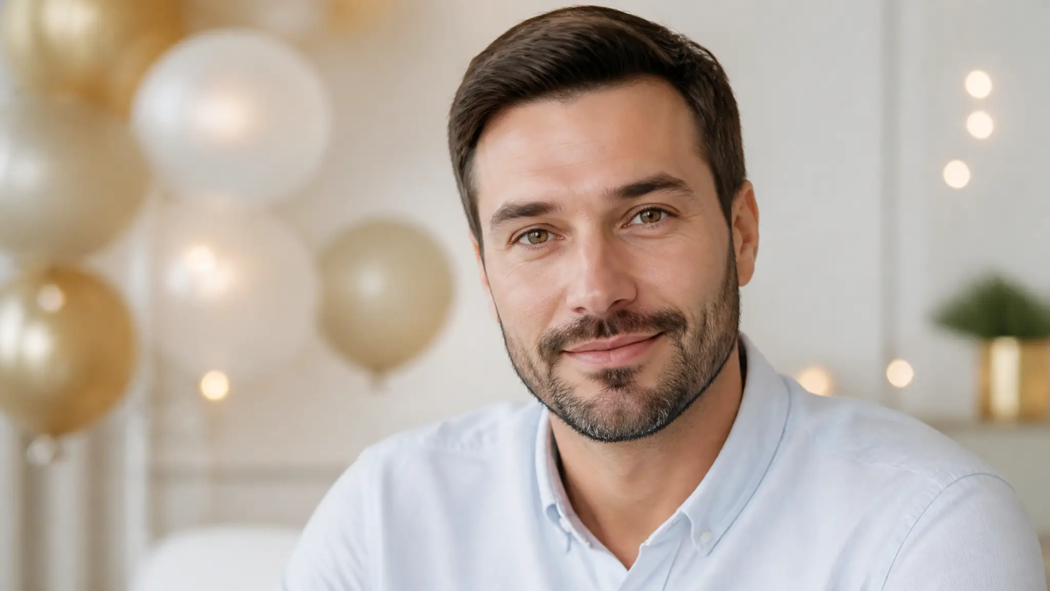 Barátságos férfi portré a Florentin névnap oldalához